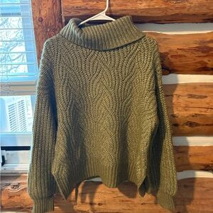 a new day Olive Cowl Neck Sweater